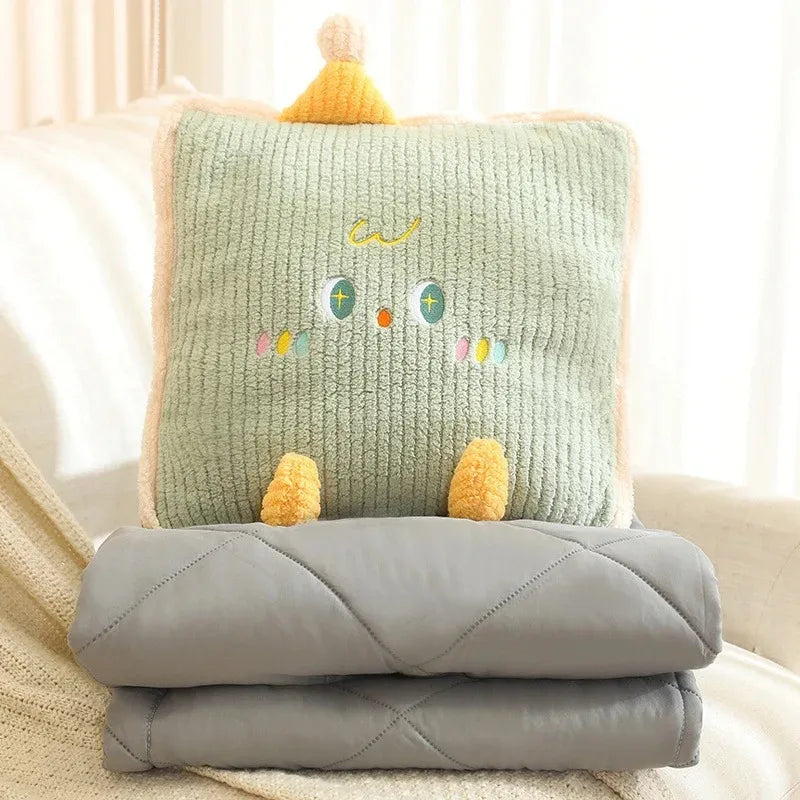 2-in-1 Kuschel-Kissen & Decke
