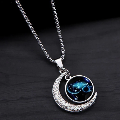 Leuchtende Sternen- & Mond-Halskette