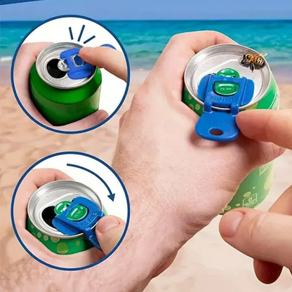 Bunte Dosenöffner & Schutzdeckel-Set