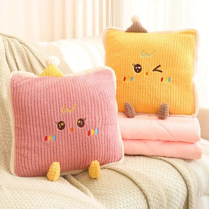 2-in-1 Kuschel-Kissen & Decke