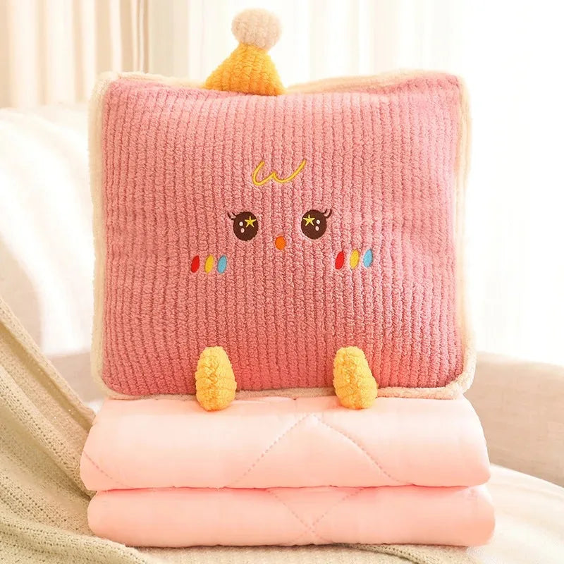 2-in-1 Kuschel-Kissen & Decke