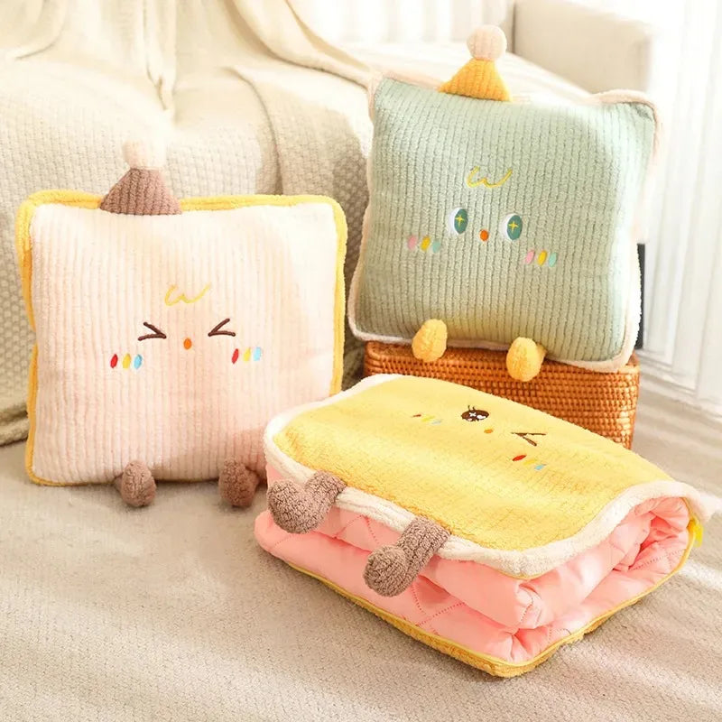 2-in-1 Kuschel-Kissen & Decke