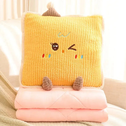 2-in-1 Kuschel-Kissen & Decke